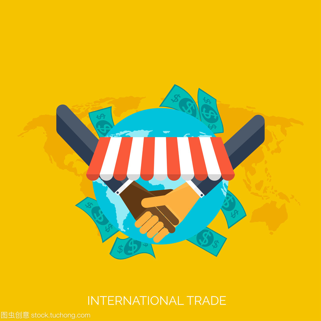 平的手。全球國(guó)際貿(mào)易概念背景。業(yè)務(wù)和賺錢